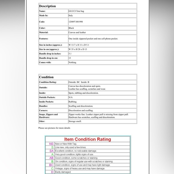 Gucci Black Patterned Handbag with Gold Details - Picture 14 of 14